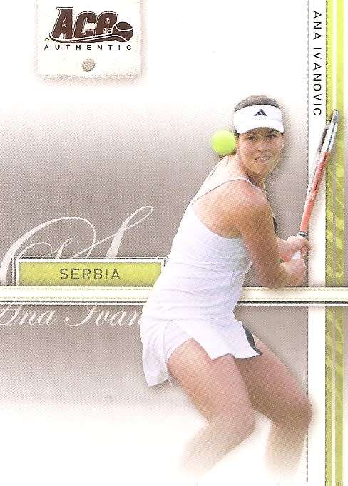 ANA IVANOVIC - TENNIS `ACE AUTHENTIC` 2007 - `BRONZE` BASE TRADING CARD 3