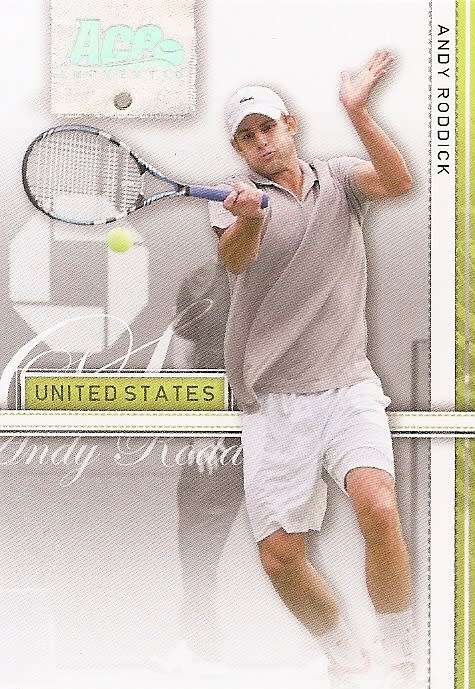 ANDY RODDICK - TENNIS `ACE AUTHENTIC` 2007 - `SILVER` PARALLEL BASE TRADING CARD 90 of 99