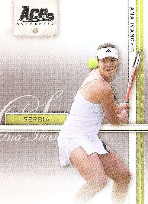 ANA IVANOVIC - TENNIS `ACE AUTHENTIC` 2007 - `SILVER` PARALLEL BASE TRADING CARD 54 of 99