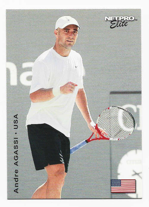 ANDRE AGASSI - NETPRO `ELITE` TENNIS 2003 (International) - RARE TRADING CARD 1 of 2000
