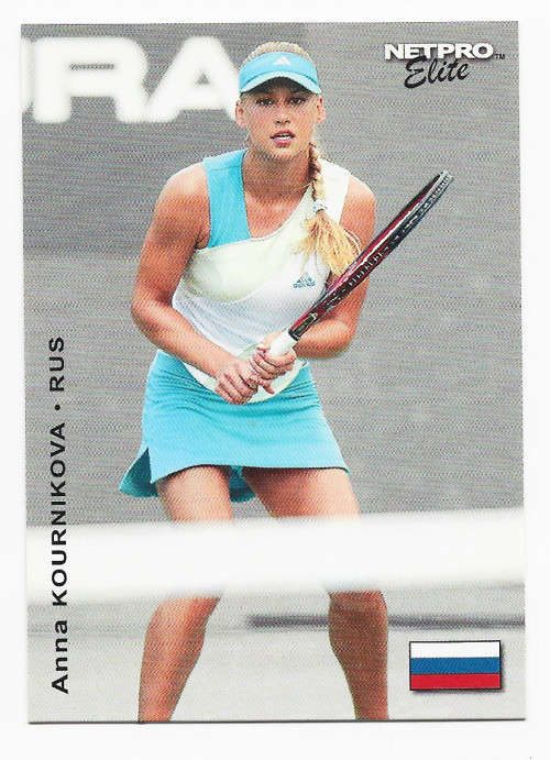 ANNA KOURNIKOVA - NETPRO `ELITE` TENNIS 2003 (International) - RARE ROOKIE  TRADING CARD 1 of 2000