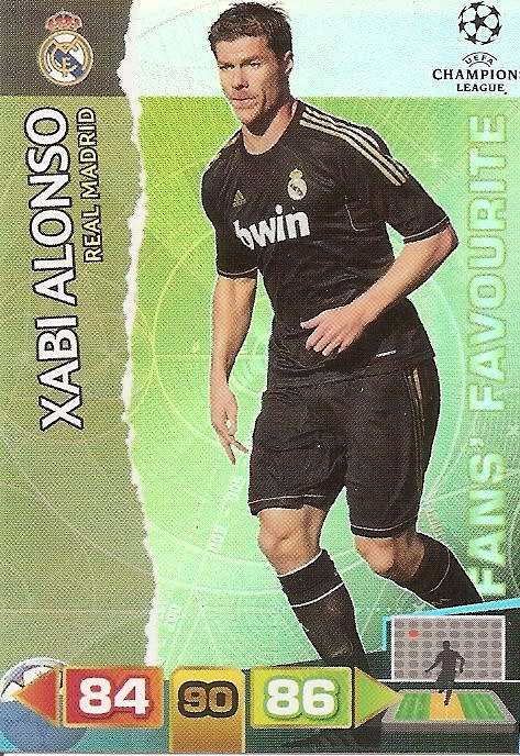 XABI ALONSO (Real Madrid) - PANINI `CHAMPIONS LEAGUE 2011/12` - `FANS FAVOURITE` TRADING CARD
