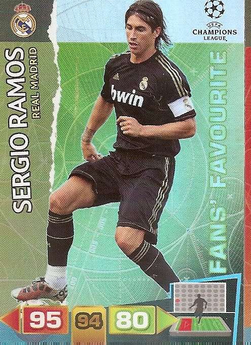 SERGIO RAMOS (Real Madrid) - PANINI `CHAMPIONS LEAGUE 2011/12` - `FANS FAVOURITE` TRADING CARD