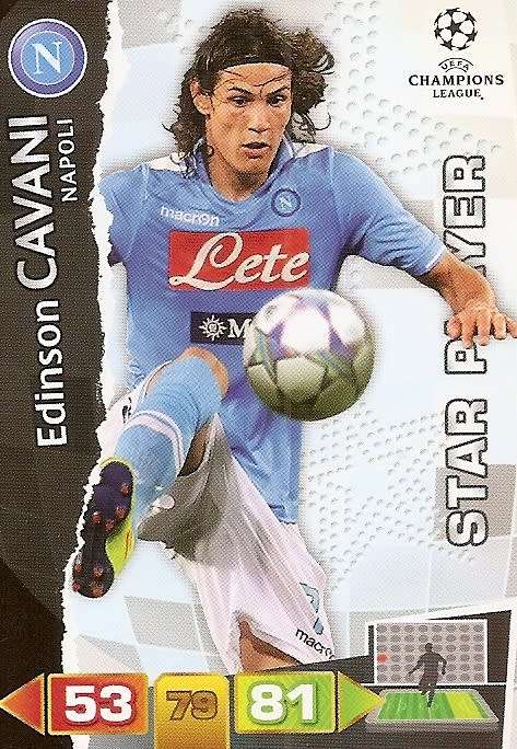 EDINSON CAVANI (Napoli) - PANINI `CHAMPIONS LEAGUE 2011/12` - `STAR PLAYER` TRADING CARD