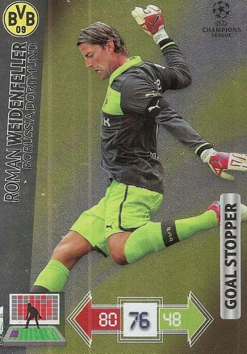 R. WEIDENFELLER (Dortmund) - PANINI `CHAMPIONS LEAGUE 2012/13` - FOIL `GOAL STOPPER` TRADING CARD