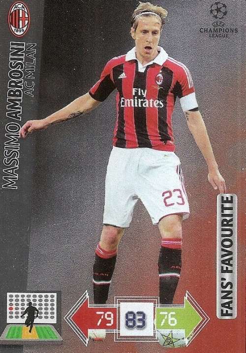 M. AMBROSINI (AC Milan) - PANINI `CHAMPIONS LEAGUE 2012/13` - FOIL `FANS FAVOURITE` TRADING CARD