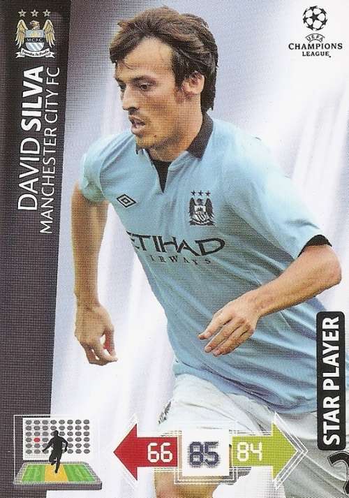 DAVID SILVA (Man City) - PANINI `CHAMPIONS LEAGUE 2012/13` - `STAR PLAYER` TRADING CARD