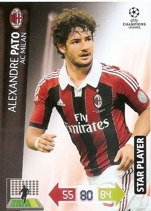 ALEX. PATO (AC Milan) - PANINI `CHAMPIONS LEAGUE 2012/13` - `STAR PLAYER` TRADING CARD