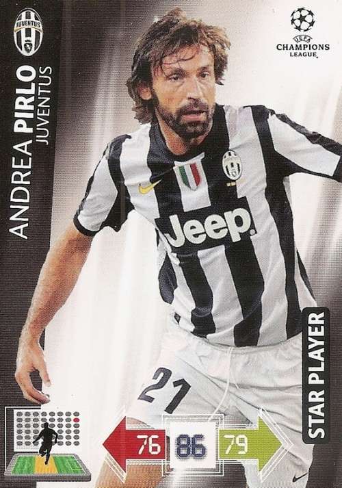 ANDREA PIRLO (Juventus) - PANINI `CHAMPIONS LEAGUE 2012/13` - `STAR PLAYER` TRADING CARD