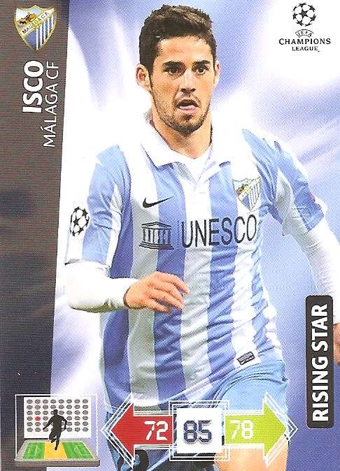 ISCO (Malaga) - PANINI `CHAMPIONS LEAGUE UPDATES 2012/13` - ROOKIE `RISING STAR` TRADING CARD