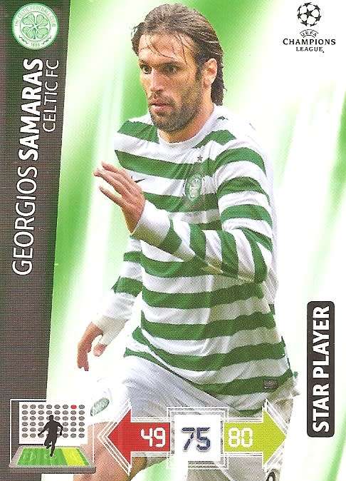 G. SAMARAS (Celtic) - PANINI `CHAMPIONS LEAGUE UPDATES 2012/13` -  `STAR PLAYER` TRADING CARD