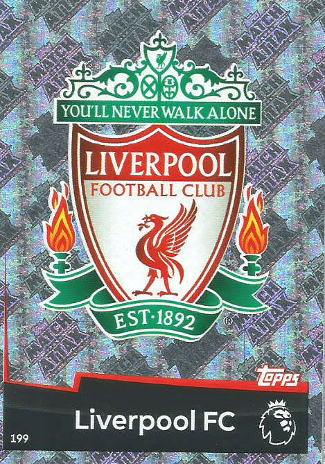 LIVERPOOL FC - MATCH ATTAX 2018/2019 - SILVER `CLUB BADGE` TRADING CARD