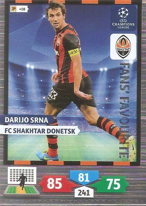 D, SRNA (Shakhtar) - PANINI `CHAMPIONS LEAGUE 2013/14` - `FANS FAVOURITE` TRADING CARD