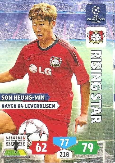 SON HEUNG MIN (Leverkusen) - PANINI `CHAMPIONS LEAGUE` 2013/2014 - `RISING STAR` TRADING CARD