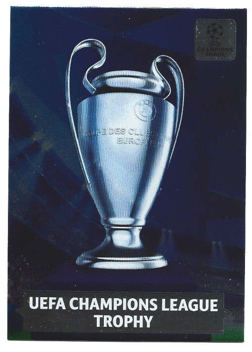 TROPHY - PANINI `CHAMPIONS LEAGUE` 2013/2014 - FOIL `WINNERS TROPHY` TRADING CARD