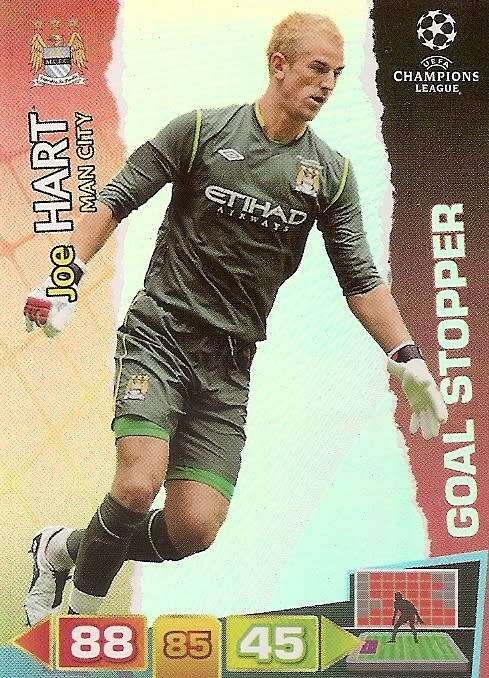 JOE HART (Man City) - PANINI `CHAMPIONS LEAGUE 2011/12` - FOIL `GOAL STOPPER` TRADING CARD