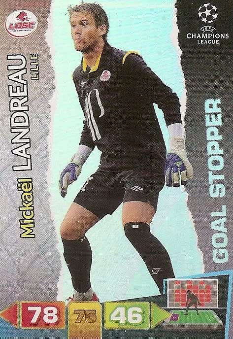 MICKAEL LANDREAU (LOSC Lille) - PANINI `CHAMPIONS LEAGUE 2011/12` - FOIL `GOAL STOPPER` TRADING CARD