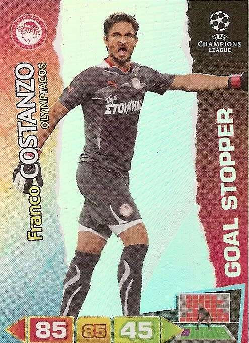 FRANCO COSTANZO (Olympiacos) - PANINI `CHAMPIONS LEAGUE 2011/12` - FOIL `GOAL STOPPER` TRADING CARD
