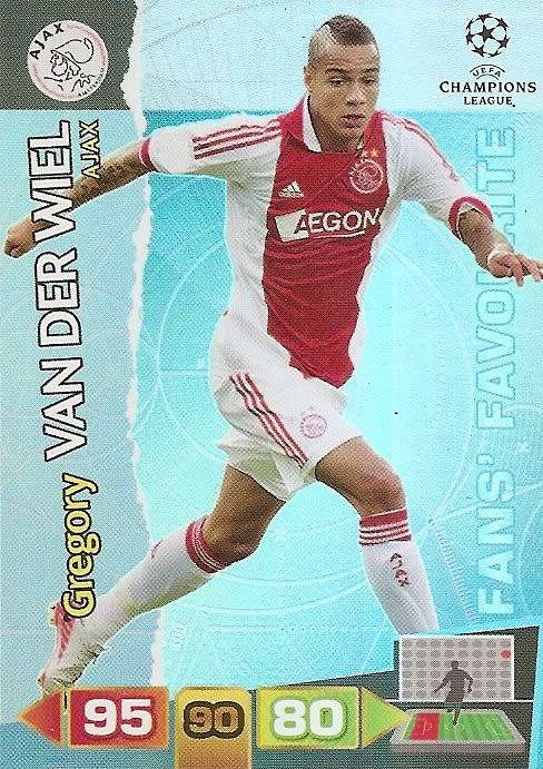 GREGORY VD WIEL (Ajax) - PANINI `CHAMPIONS LEAGUE 2011/12` - FOIL `FANS FAVOURITE` TRADING CARD