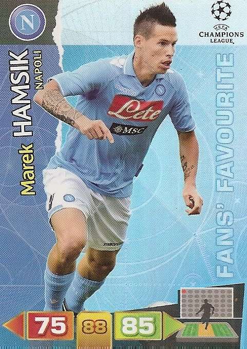 MAREK HANSIK (Napoli) - PANINI `CHAMPIONS LEAGUE 2011/12` - FOIL `FANS FAVOURITE` TRADING CARD