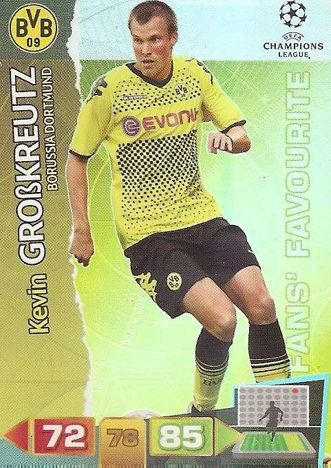 GROBKRUTZ (Dortmund) - PANINI `CHAMPIONS LEAGUE 2011/12` - FOIL `FANS FAVOURITE` TRADING CARD