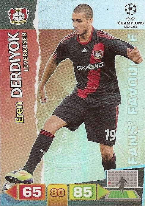 E. DERDIYOK (Leverkusen) - PANINI `CHAMPIONS LEAGUE 2011/12` - FOIL `FANS FAVOURITE` TRADING CARD