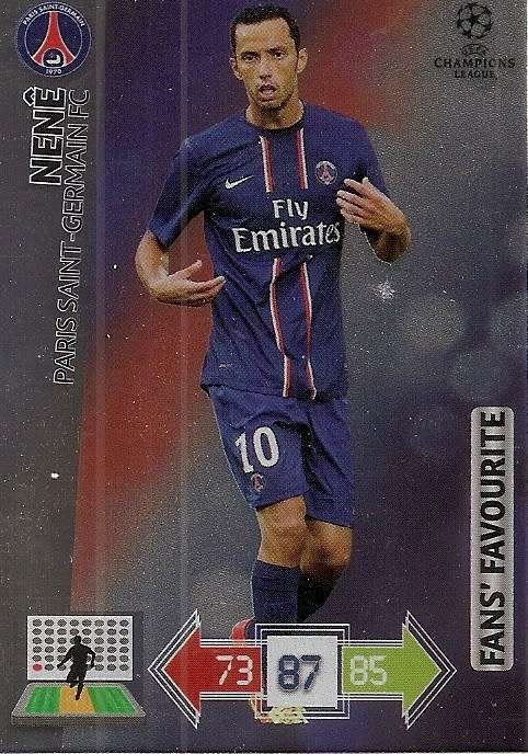 NENE (PSG) - PANINI `CHAMPIONS LEAGUE 2012/13` - FOIL `FANS FAVOURITE` TRADING CARD