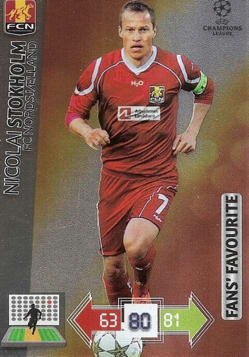 N. STOKHOLM (FC Nordsjaell) - PANINI `CHAMPIONS LEAGUE 2012/13` - FOIL `FANS FAVOURITE` TRADING CARD