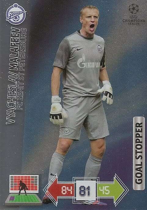 V. MALAFEEV (Zenit) - PANINI `CHAMPIONS LEAGUE 2012/13` - FOIL `GOAL STOPPER` TRADING CARD