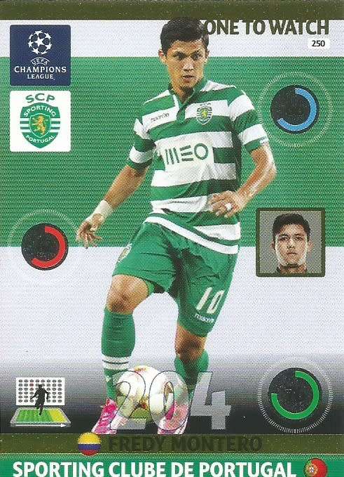 FREDY MONTERO - PANINI `CHAMPIONS LEAGUE`  2014/15 - FOIL `ONE to WATCH` TRADING CARD
