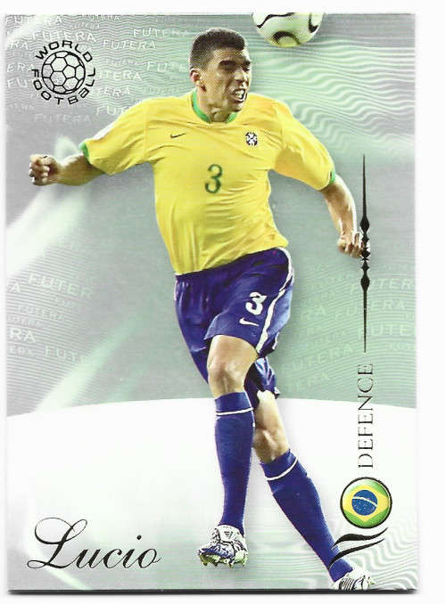 LUCIO  (Brazil) - FUTERA WORLD FOOTBALL 2007 - RARE TRADING CARD 39