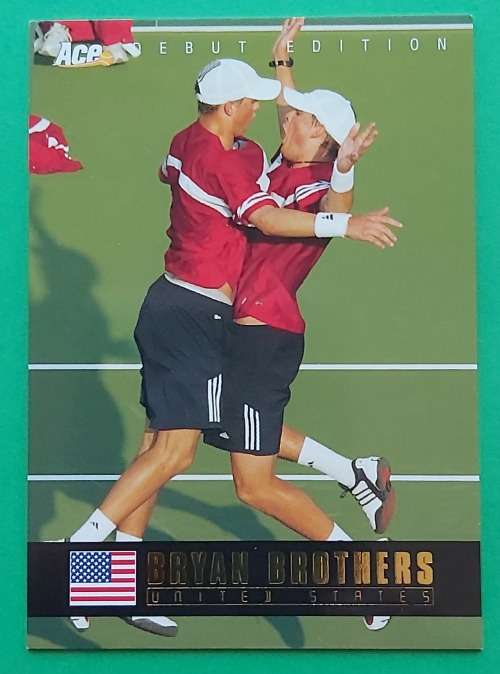 BRYAN BROTHERS - `ACE AUTHENTIC DEBUT 2005` Collection - GOLD `PARALLEL` TRADING CARD 59 of 100