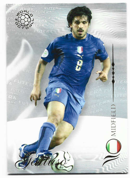 GENNARO GATTUSO (Italy) - FUTERA WORLD FOOTBALL 2007 - RARE TRADING CARD 84