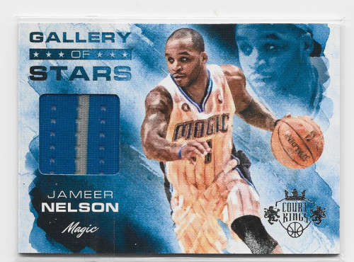 JAMEER NELSON  - PANINI BASKETBALL `NBA 2013/14`- `GALLERY of STARS` `JERSEY` TRADING CARD #99