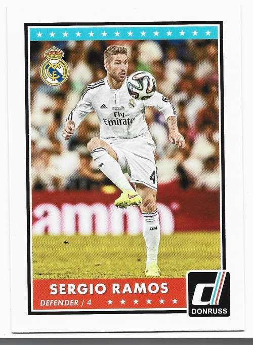 SERGIO RAMOS - DONRUSS `WORLD STARS C. LEAGUE` 2015  - BASE TRADING CARD 5