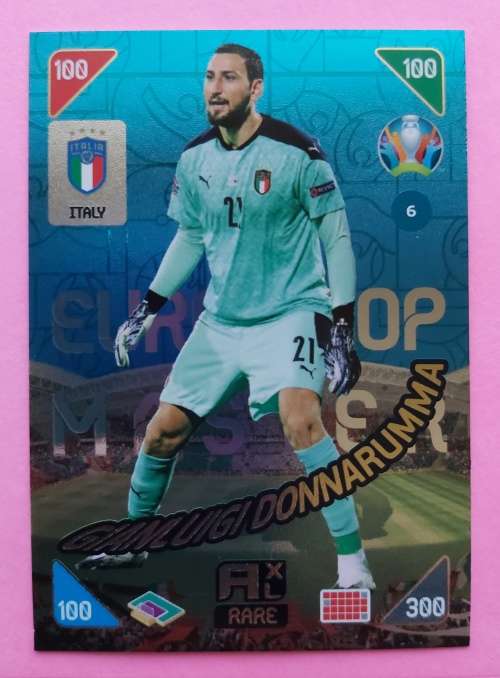 G. DONNARUMMA - EURO 2020 - `PANINI EURO 2020` - BLUE FOIL `TOP MASTER` TRADING CARD 6