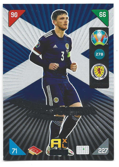 ANDREW ROBERTSON - PANINI  `EURO 2020 KICK OFF` -  FOIL `FANS FAVOURITE` TRADING CARD 278