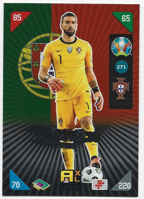 RUI PATRICIO - PANINI  `EURO 2020 KICK OFF` -  FOIL `FANS FAVOURITE` TRADING CARD 271