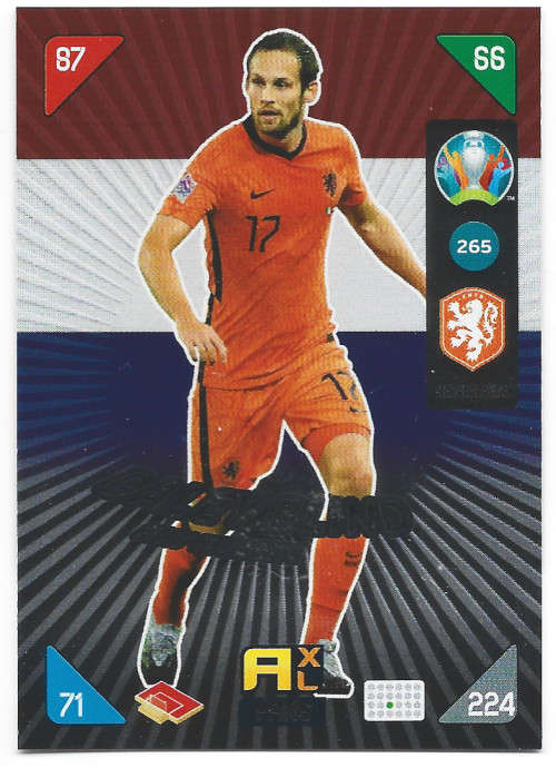 DALEY BLIND - PANINI  `EURO 2020 KICK OFF` -  FOIL `FANS FAVOURITE` TRADING CARD 265