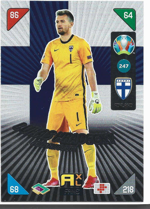 LUKAS HRADECKY - PANINI  `EURO 2020 KICK OFF` -  FOIL `FANS FAVOURITE` TRADING CARD 247