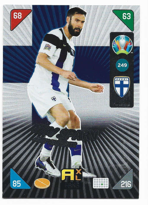 TIM SPARV - PANINI  `EURO 2020 KICK OFF` -  FOIL `FANS FAVOURITE` TRADING CARD 249