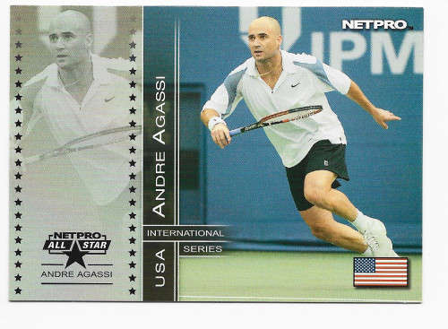 ANDRE AGASSI - NETPRO TENNIS 2003 (All Star) - RARE TRADING CARD 87