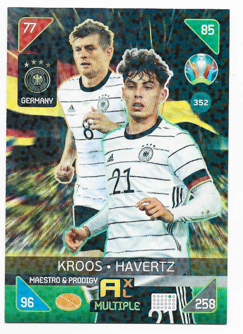 GERMANY - PANINI  `EURO 2020 KICK OFF` -  FOIL `Maestro and Prodigy` TRADING CARD 352