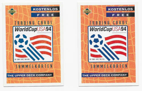 PROMO CARD - UPPERDECK `FIFA WORLD CUP 1994` USA - RARE `PROMO` TRADING CARD