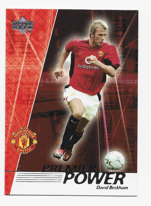 DAVID BECKHAM - UPPER DECK `MANCHESTER UNITED` 2002 - `PREMIER POWER` BASE CARD 47