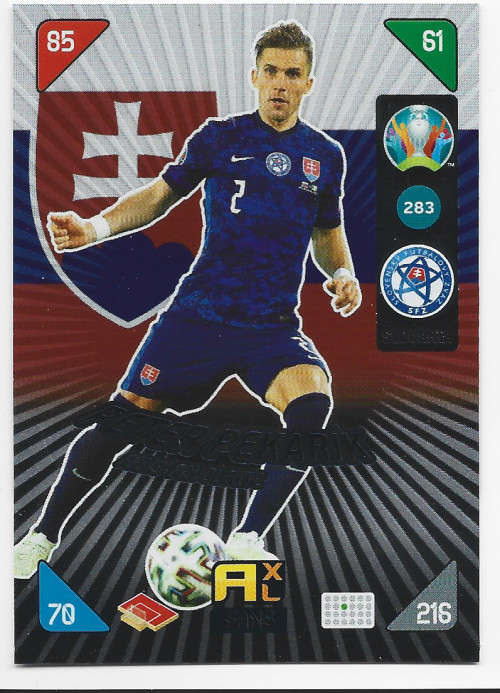 PETER PEKARIK - PANINI  `EURO 2020 KICK OFF` -  FOIL `FANS FAVOURITE` TRADING CARD 283