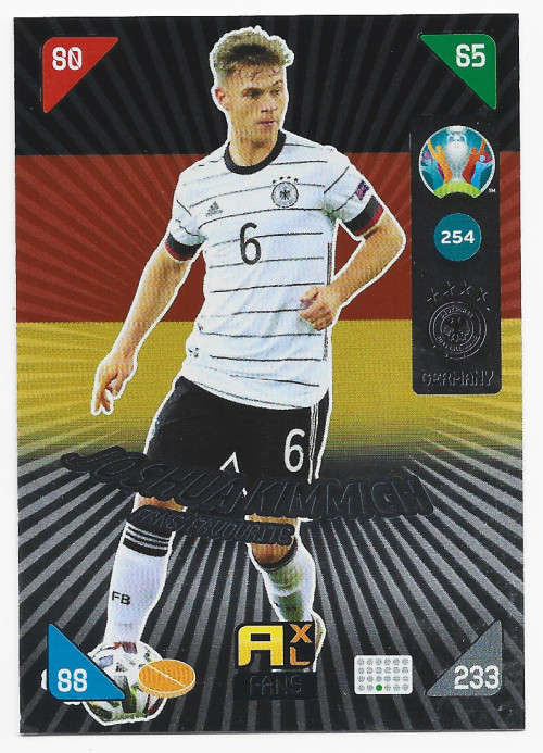 JOSHUA KIMMICH - PANINI  `EURO 2020 KICK OFF` -  FOIL `FANS FAVOURITE` TRADING CARD 254