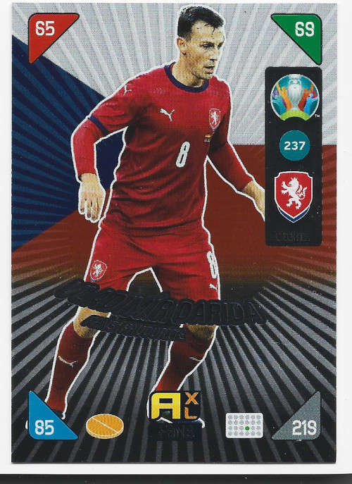 VLADIMIR DARIDA - PANINI  `EURO 2020 KICK OFF` -  FOIL `FANS FAVOURITE` TRADING CARD 237