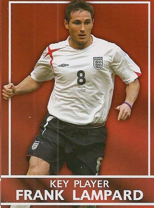 FRANK LAMPARD - `ENGLAND OFFICIAL W/CUP COLLECTION` 2005  - `KEY PLAYER` FOIL TRADING CARD S7