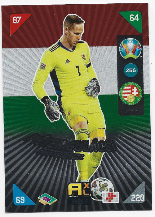 PETER GULACSI - PANINI  `EURO 2020 KICK OFF` -  FOIL `FANS FAVOURITE` TRADING CARD 256